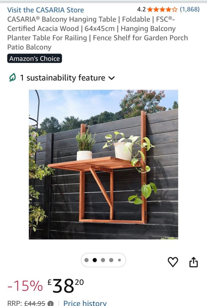 Hanging Balcony Table