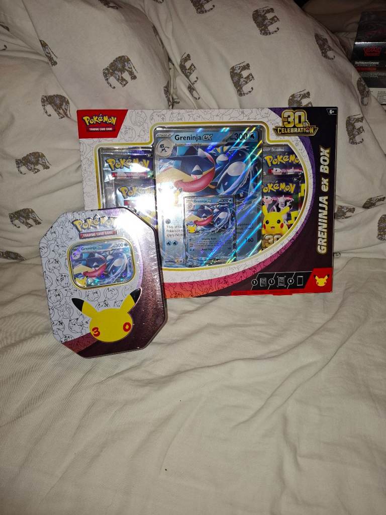 Pokemon Greninja EX Box and 30th Anniversary Tin – NEW