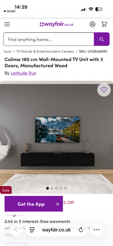 Tv wall mounted unit 