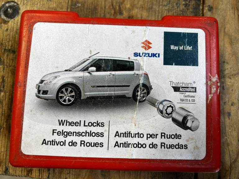 Suzuki Swift wheel locks (Genuine OE) Thatcham rated