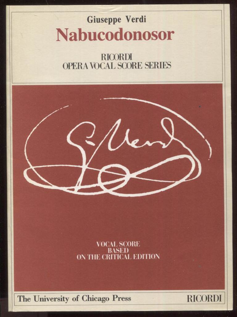 Nabucodonosor by Giuseppe Verdi Paperback Vocal Score