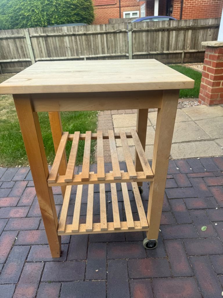 IKEA Wooden Kitchen Trolley with Wheels