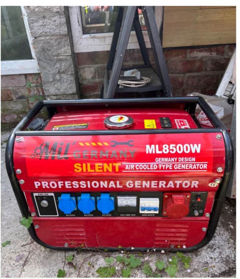 ML Germany ML8500W Silent Professional Generator - Good Condition