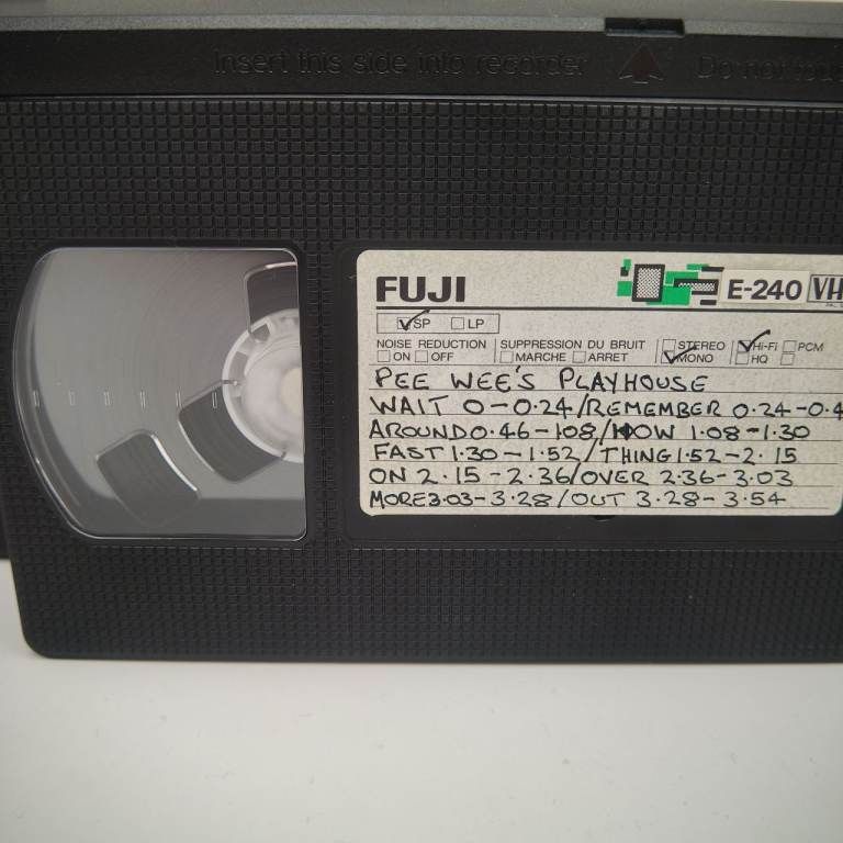 Pee Wee's Playhouse VHS TV Recording Nickelodeon Video Tape Retro Ephemera