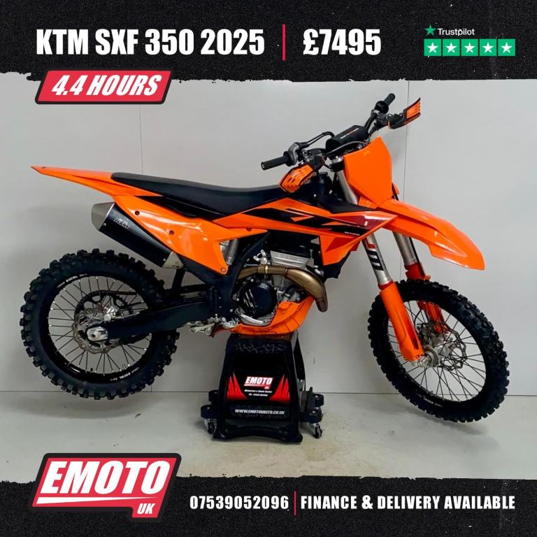 KTM SXF 350 2025 Motocross Bike 350cc 4.4 Hrs @EmotoUK - Finance Available