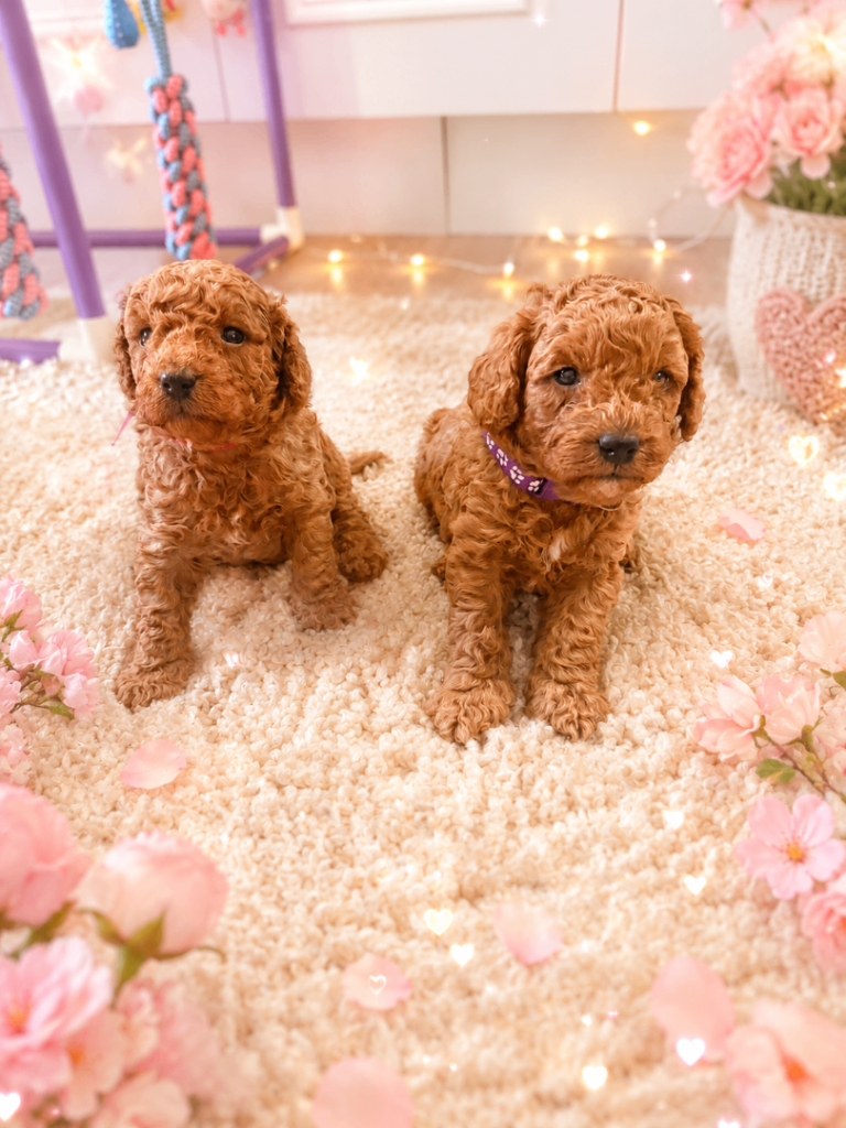  Beautiful F1bb Red Cavapoo Puppies – Only 2 Gorgeous Girls Remaining 🐾❤️