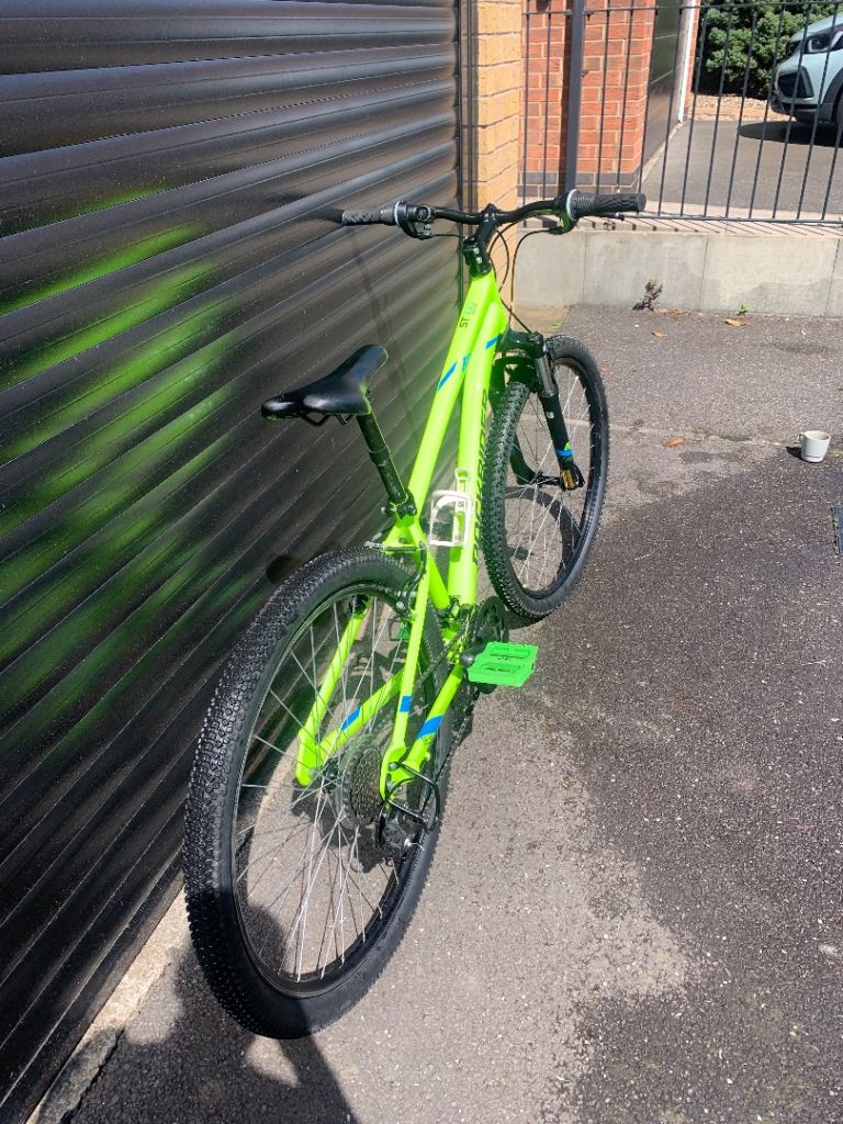 Rockrider Mountain Bike – Bright Green, Good Condition