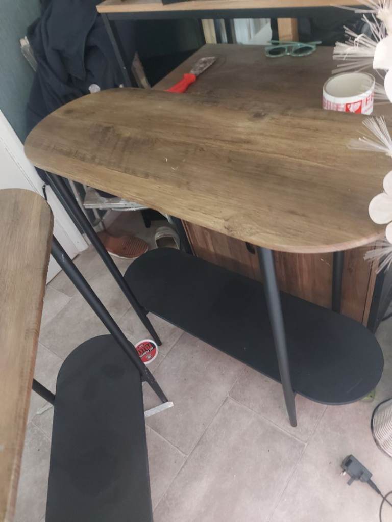 Wooden Console Table And Side Unit