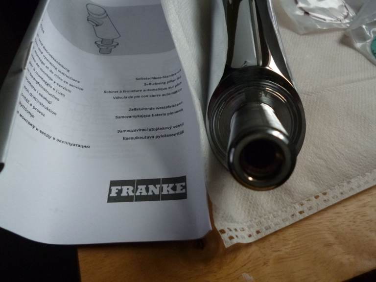 Franke-Self-Closing Pillar Tap for Pre Mixed Water F3SV1001-Chrome-NEW