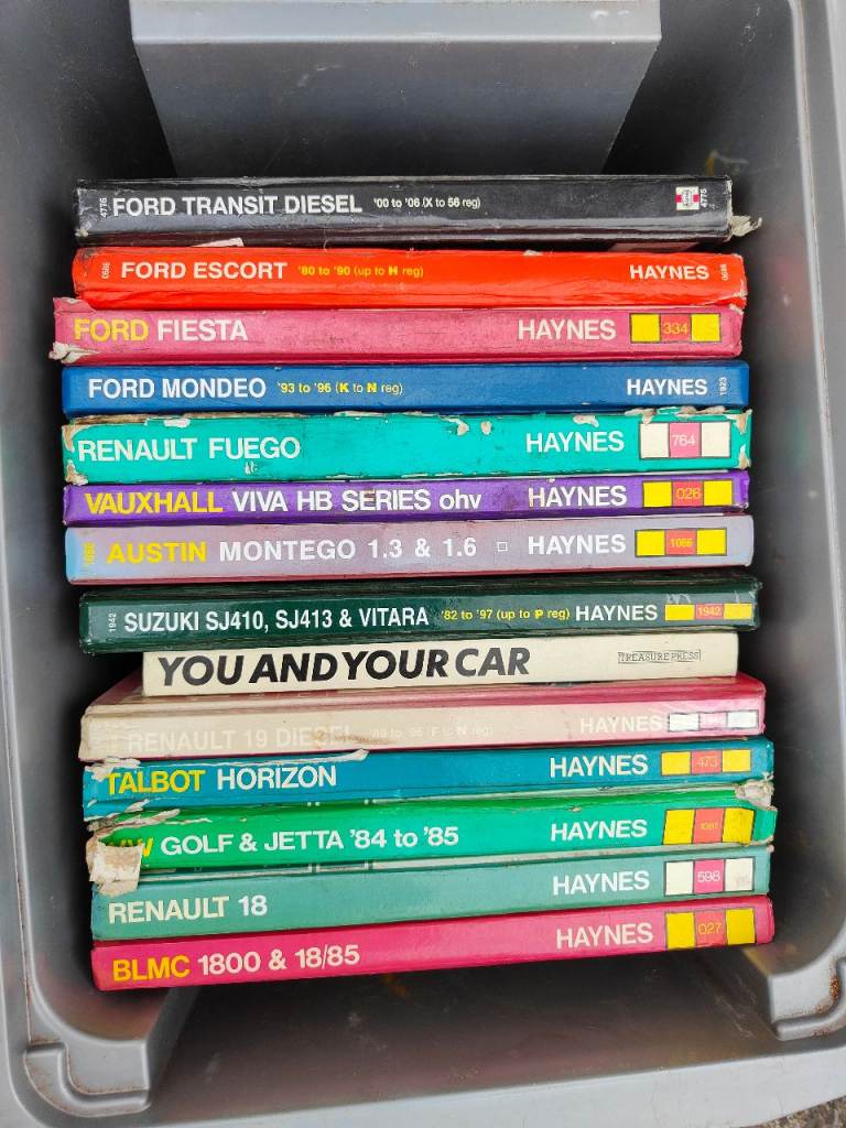 Collection of old car manuals 