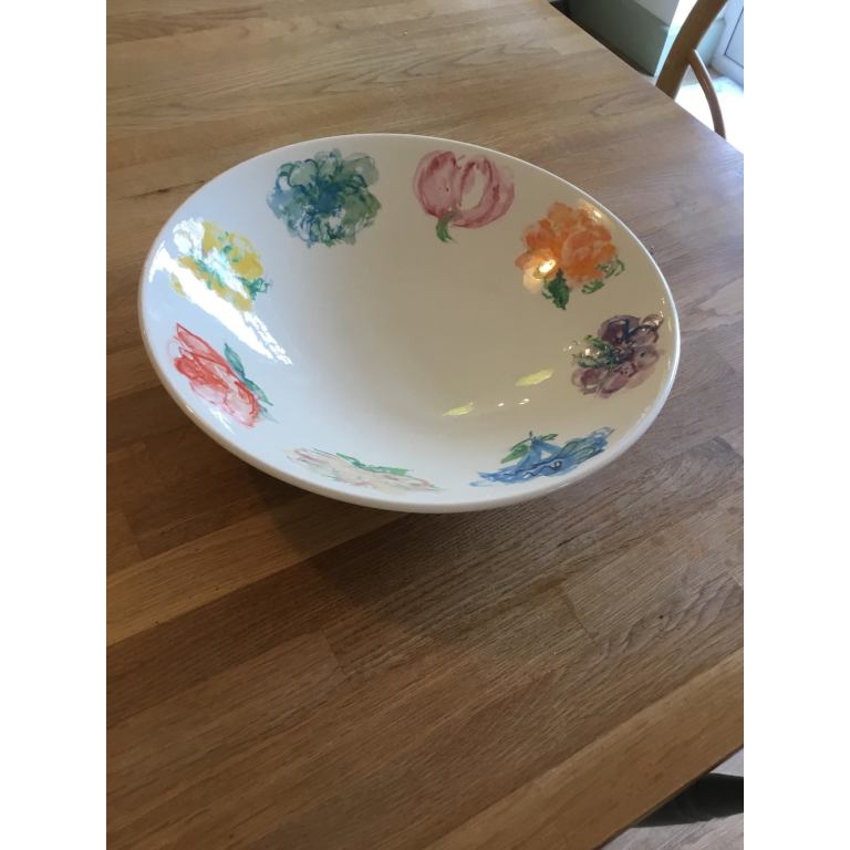 Beautiful Large Tiffany blossom flowered bowl very good condition