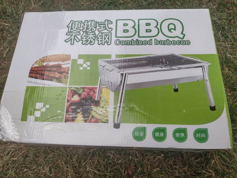 Portable Stainless Steel BBQ Charcoal Grill New