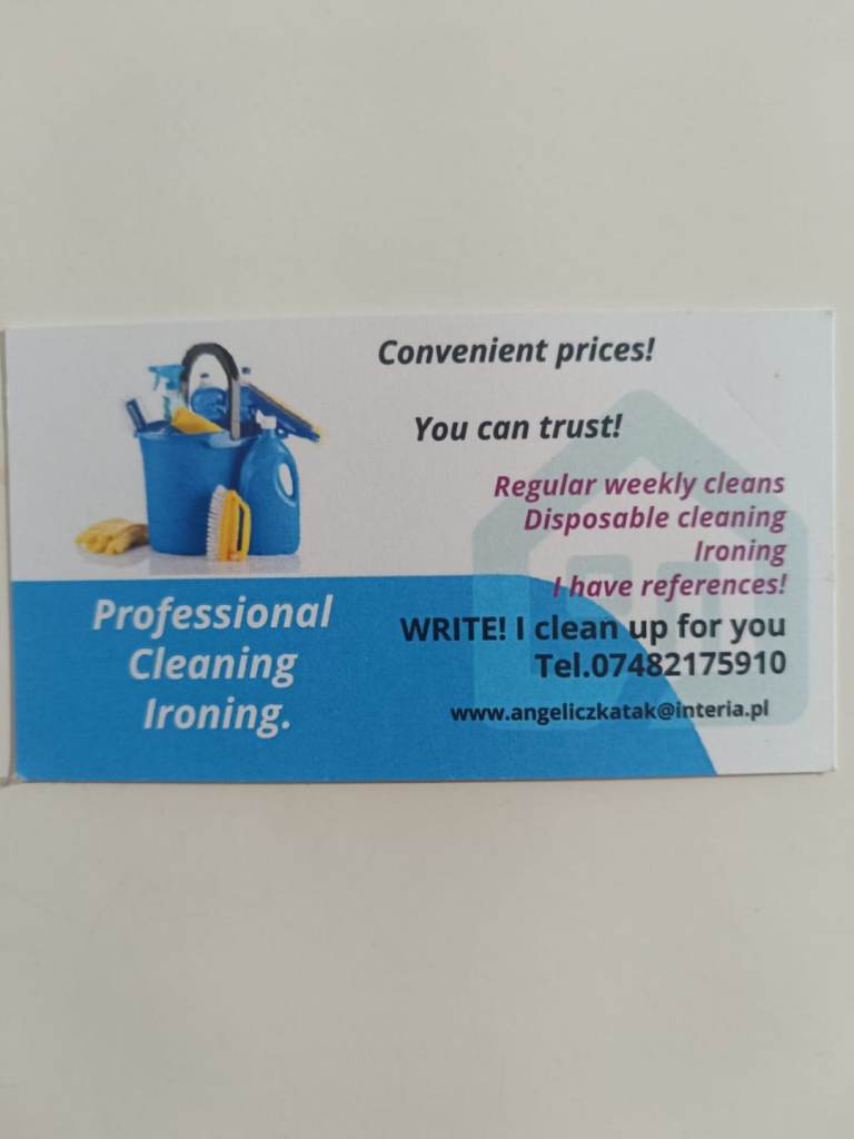 Weekly House Cleaning & Ironing – 11 Years Experience in London