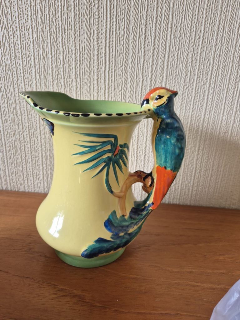 REDUCED -  Fine Burleigh art deco parrot handled jug