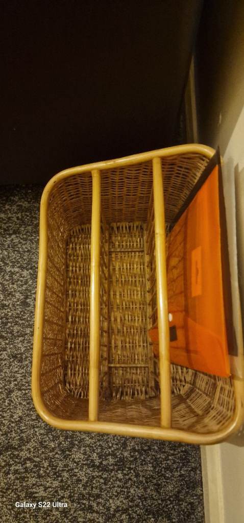 Wicker Storage Basket with Dividers – Good Condition