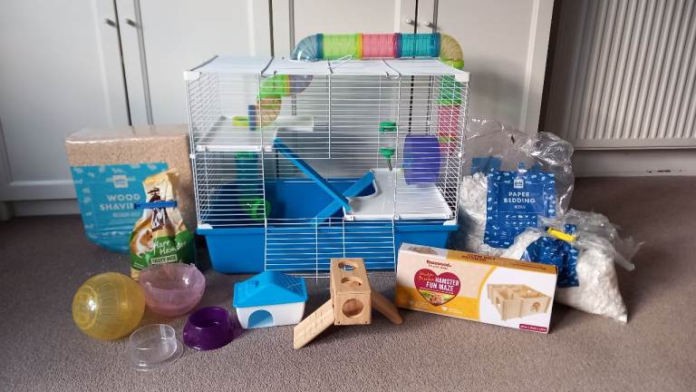 Hamster / gerbil cage and accessories 