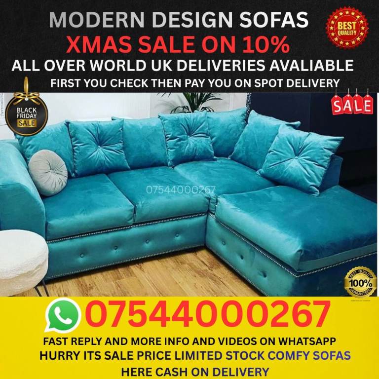 Modern Seating plush Sofas – New Condition