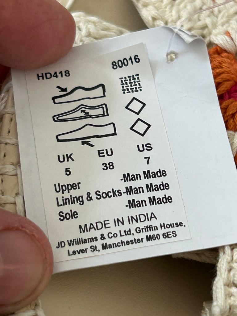 Simply Be Crochet Platform Sandals UK 5 - NEW