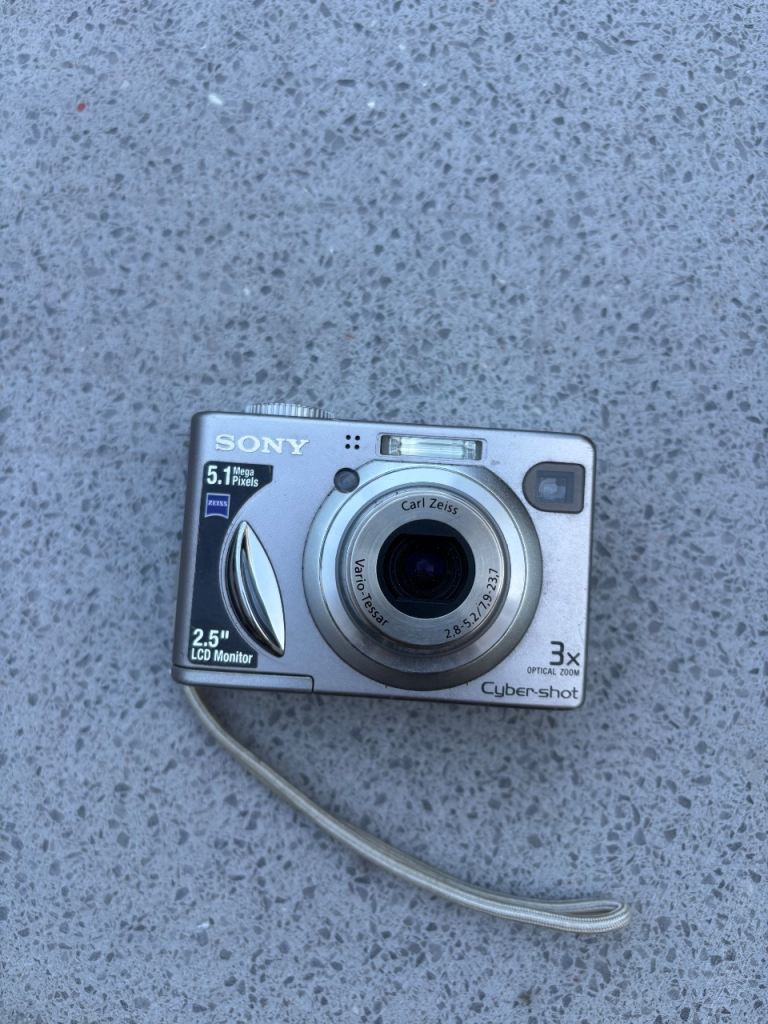 Silver Sony Cyber-shot DSC-W5 digital camera