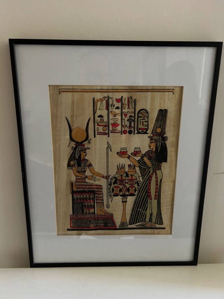 Papyrus painting - offerings