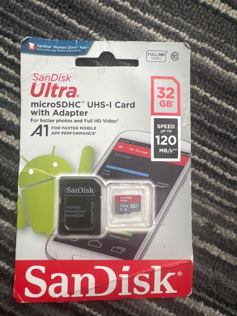 NEW SanDisk Ultra microSDHC 32GB Card with Adapter