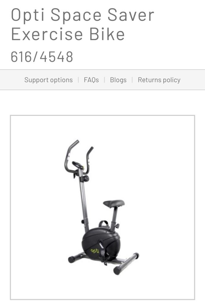 Opti Space Saver Exercise Bike