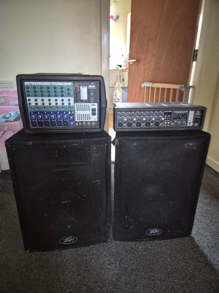 Pro DJ mixers and speakers