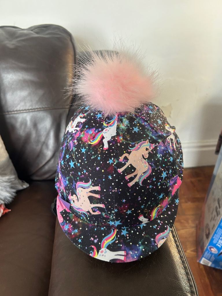 Child's Riding Helmet with Pom Pom & Padded Gilet