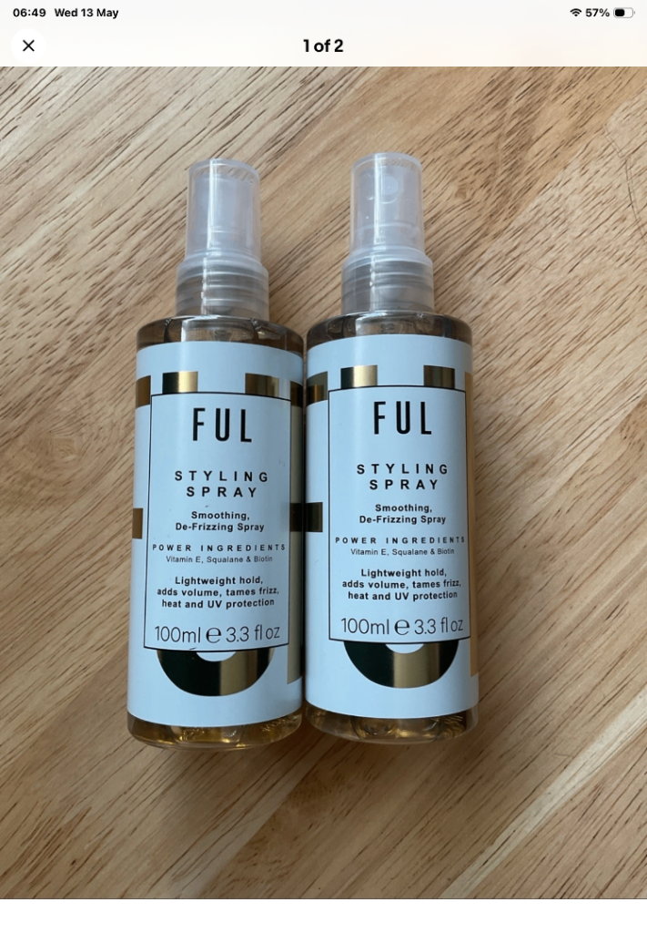 FUL Styling Spray 100ml – Heat Protectant & Volumising Mist for Frizz-Free Daily