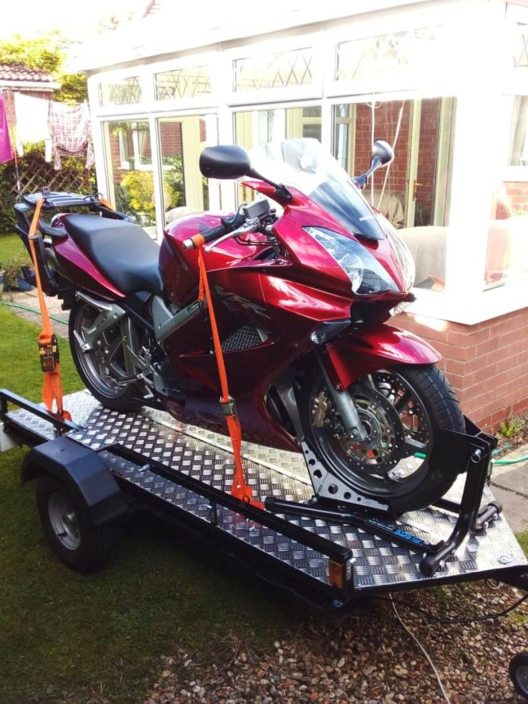 SINGLE MOTORBIKE TRAILER-CUSTOM MADE-GOOD CONDITION