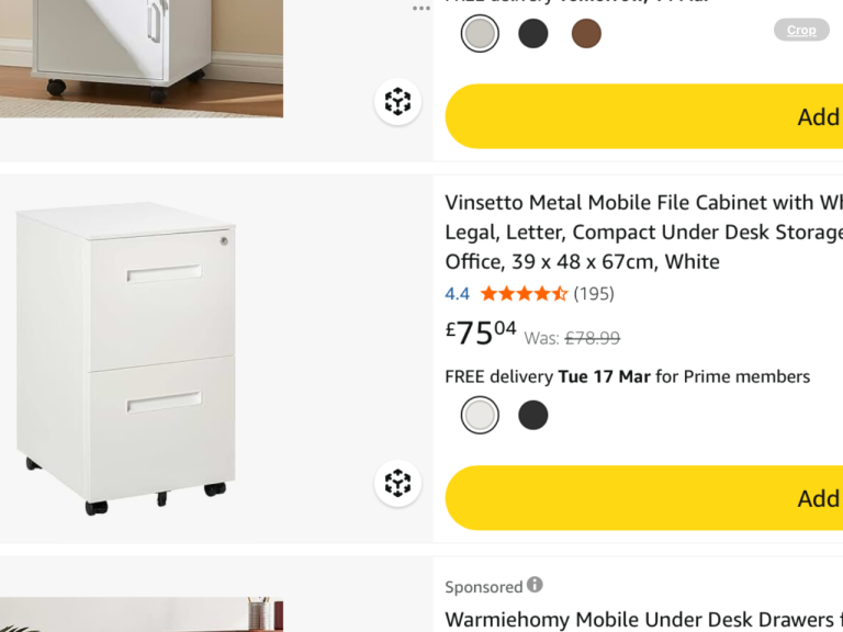 Two drawer filing cabinet 