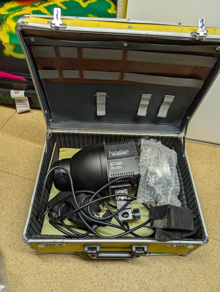 Portaflash DL1000 Digi Light Studio Continuous Tungsten 650W + Case Barn Doors