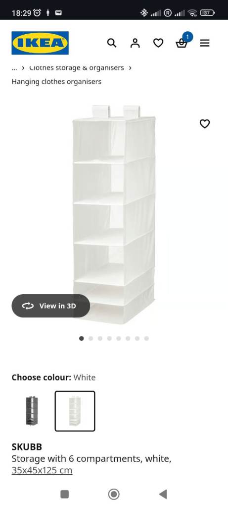 2 Ikea hanging storage for clothes 