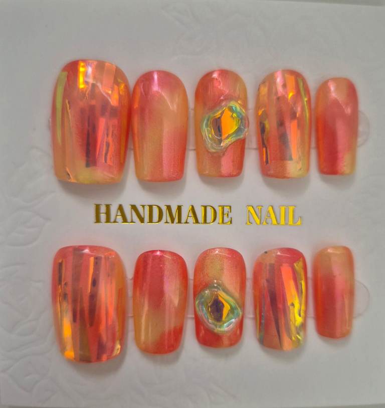 Cat eye ombre Press on Nails