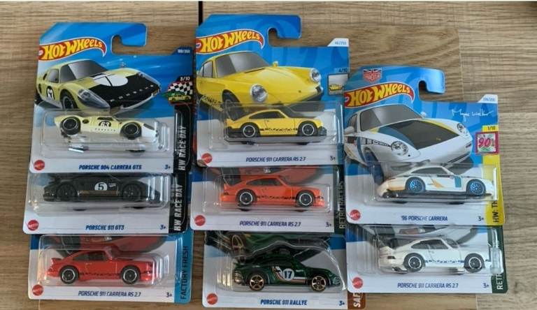 Hot Wheels Porsche Job Lot x8 - 911 Carrera RS 2.7, GT3, 904 GTS, 96 Carrera