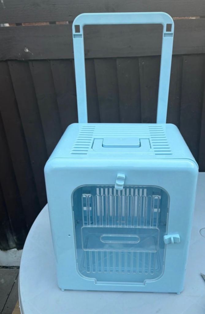 Plastic collapsible pet carrier 