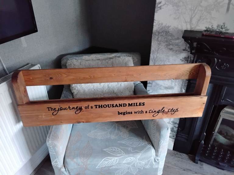 Long wooden shoe rack / storage rack & free mirror 