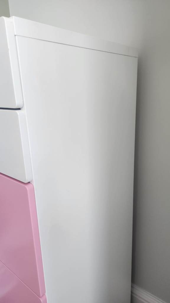 White and Pink Chest of Drawers – Good Condition