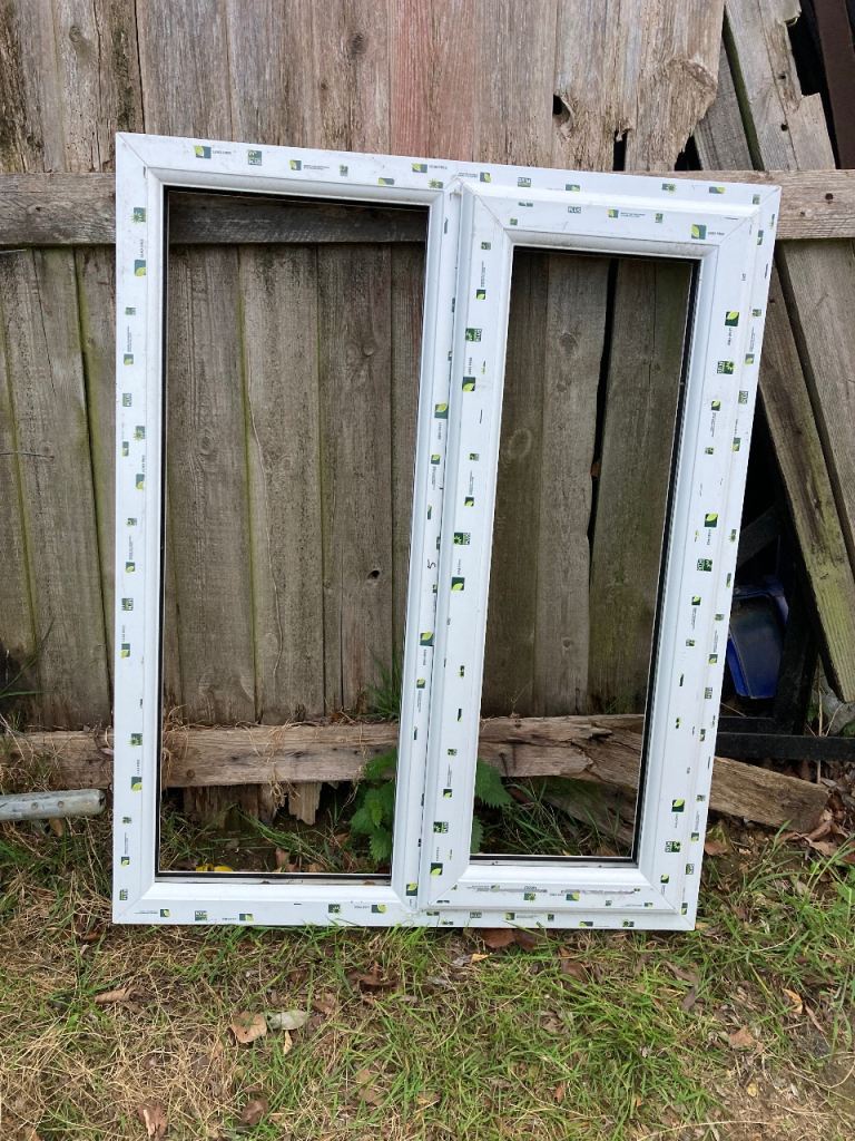 New UPVC window with double glazed glass units.    