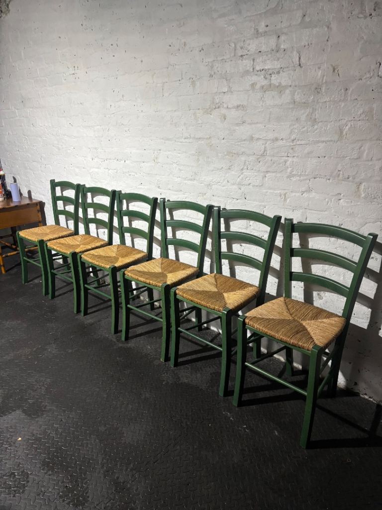 image for 6 Vintage Wooden Dining chairs, very good & strong condition