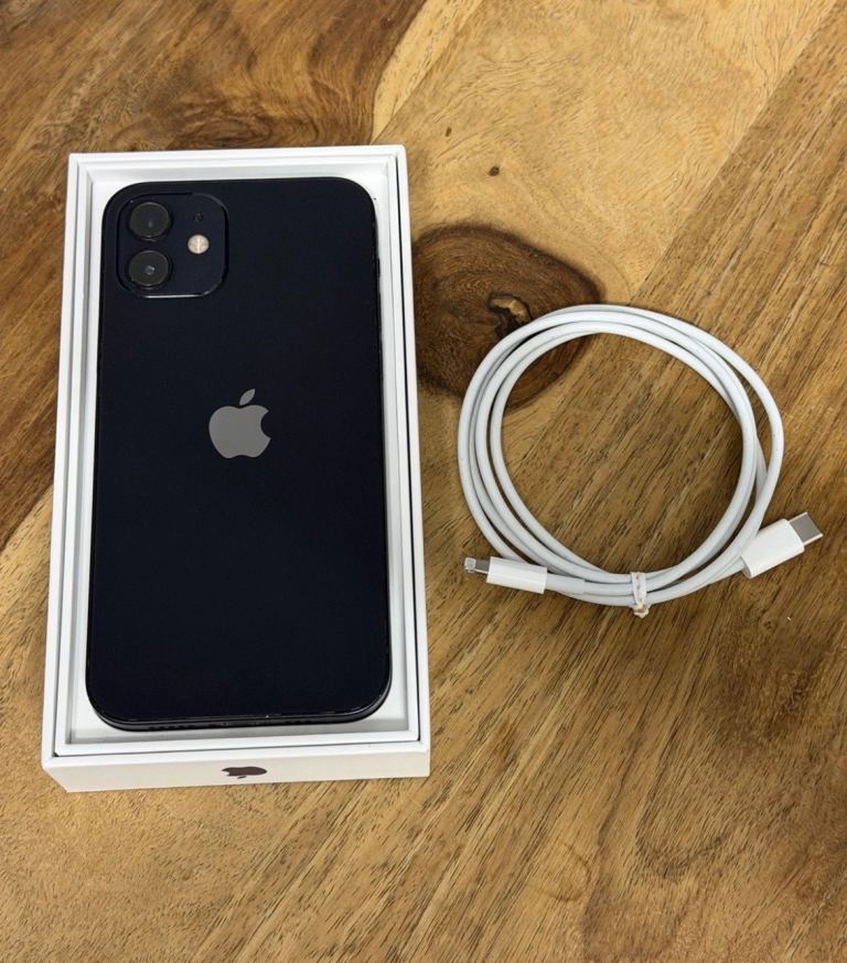 Apple iPhone 12 Black – In Box with Cable