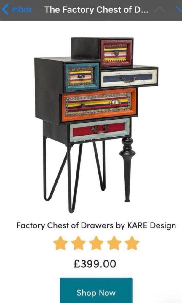 Quirky chest of drawers 