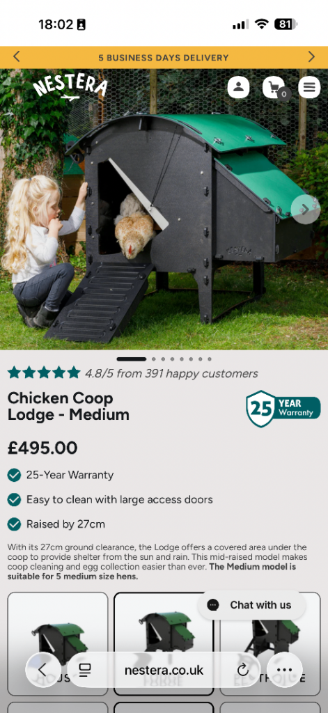 Medium chicken coop 