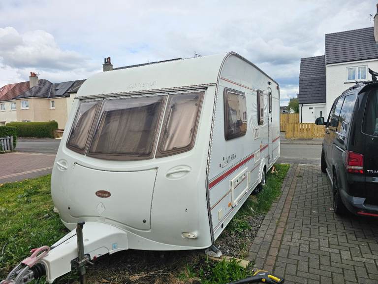 caravan full setup with awning 