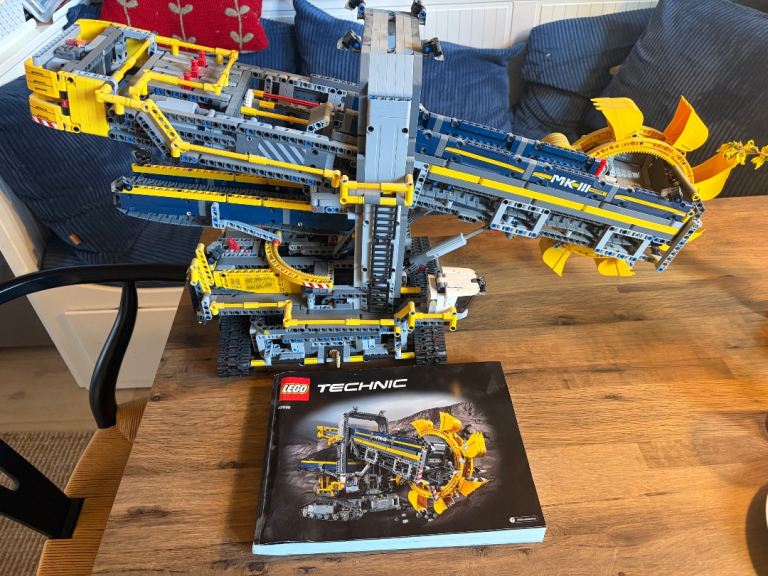 Assembled Lego Bucket Wheel Excavator 