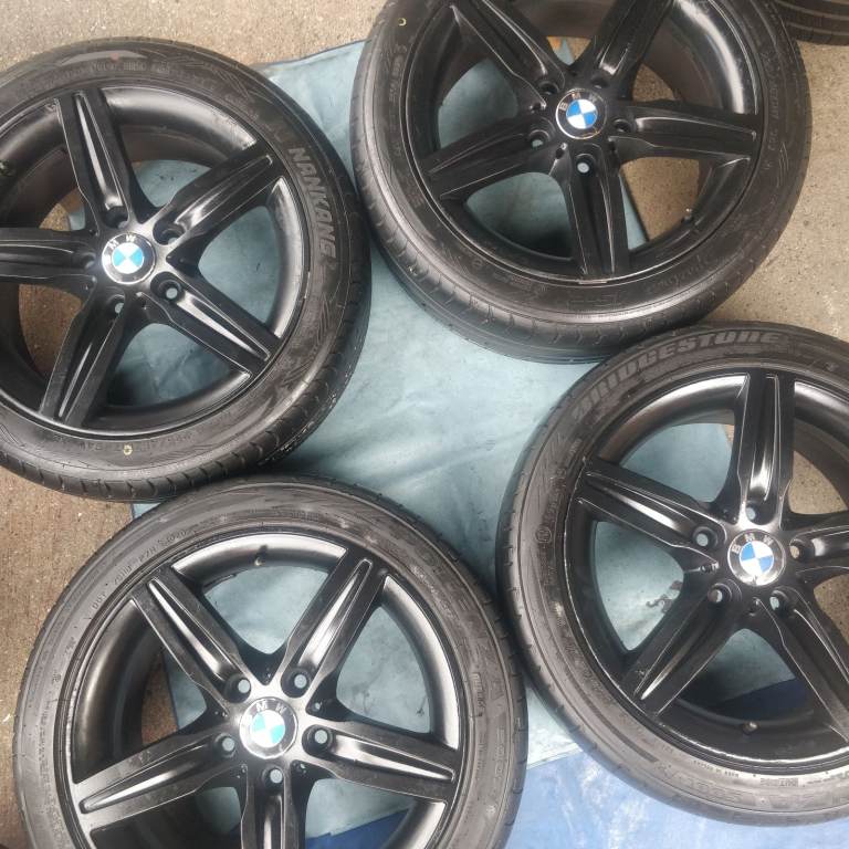 GENUINE BMW ALLOY WHEELS 17 FOR 1 & 3 SEIRES WITH 2 NEW TYRES
