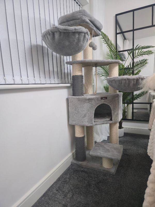 Large Grey Cat Tree — Used, Excellent Condition