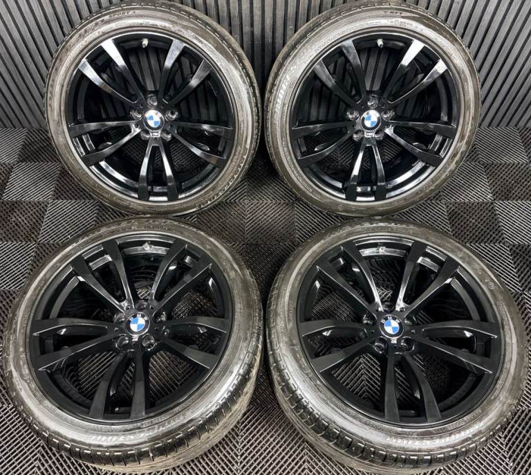 20'' GENUINE BMW X5 F15 469 X6 F16 BLACK M SPORT ALLOY WHEELS TYRES ALLOYS