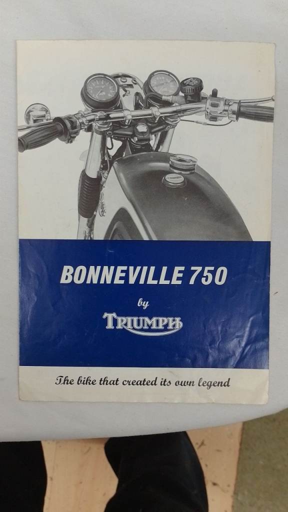 Triumph Bonneville 750 motorcycle  brochure 1970's