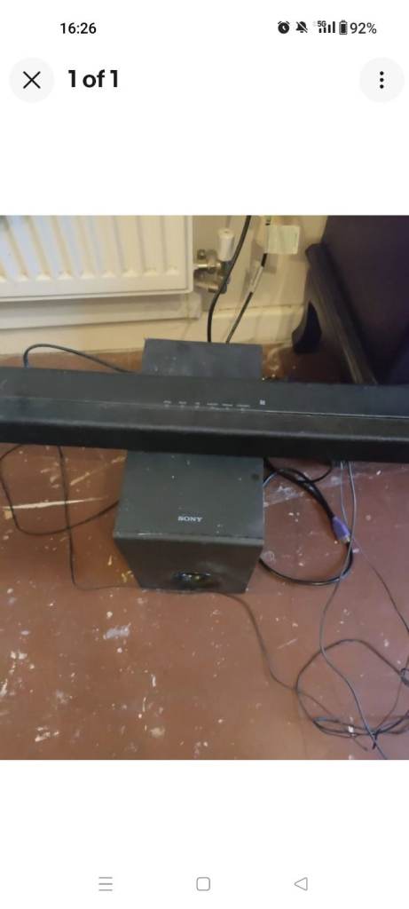 Sony SA-CT80 sound bar with subwoofer and remote 